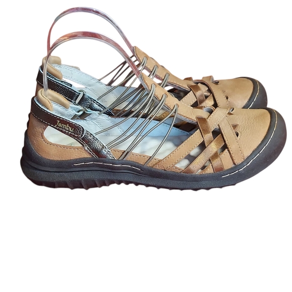 Jambu Tan and Brown Sandals with Strappy Design Slip On - Picture 14 of 16